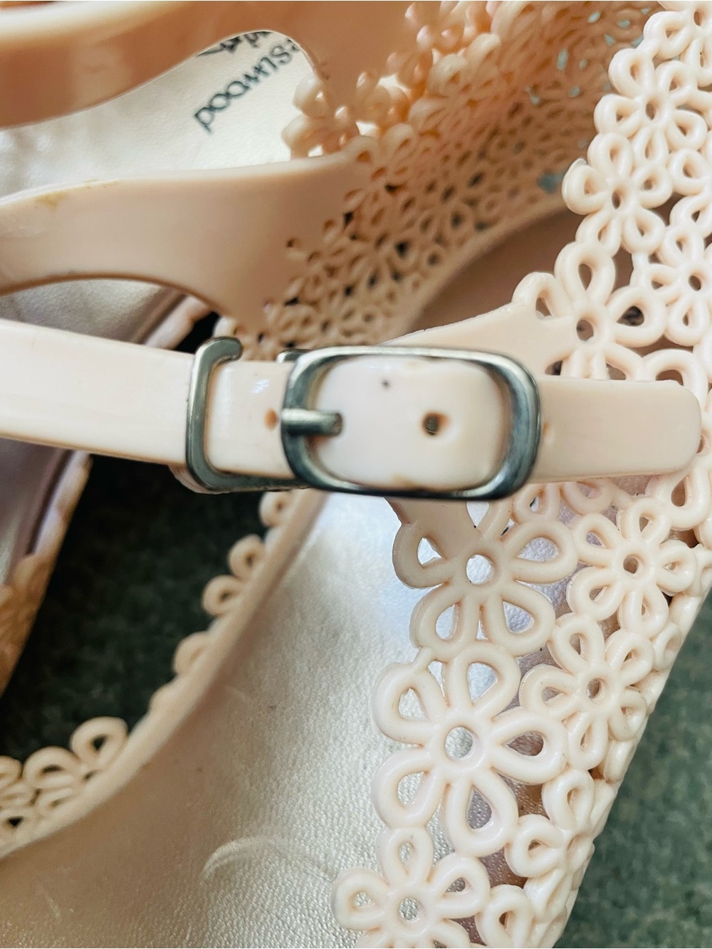 MELISSA + VIVIENNE WESTWOOD Anglomania Women's Blush Pink Wedge Sandals - Picture 9 of 13